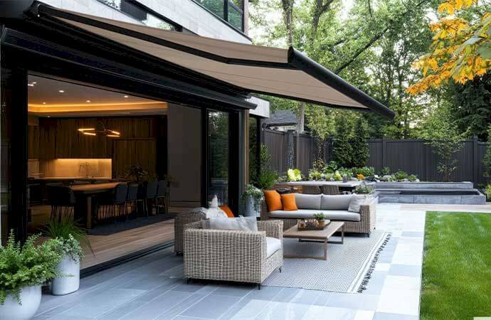 Étapes de pose d’un store banne motorisé sur mesure