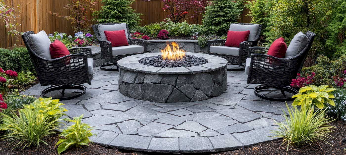 Terrasse en pierre naturelle